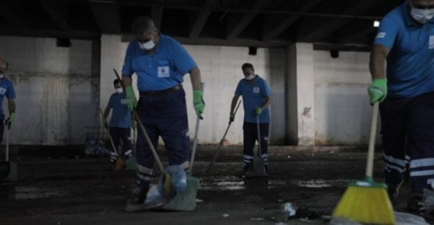 İBB Ekipleri İSPARK'a Devredilen Otogar Otoparkında Temizliğe Başladı