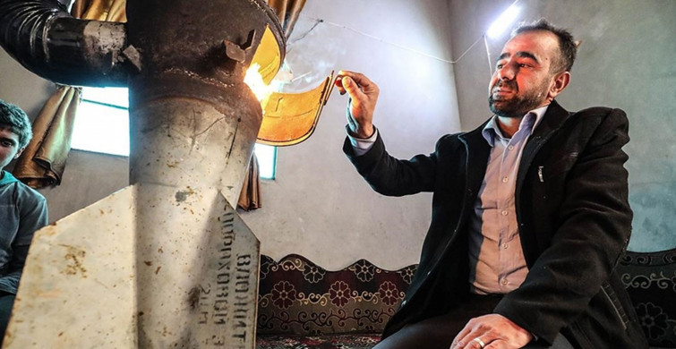 İdlibli Osman Evine Düşen Roketin Kalıntısından Soba Yaptı 