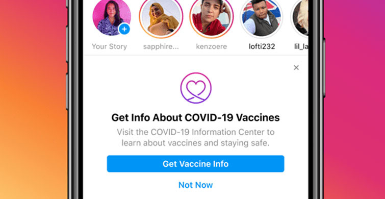 Instagram, İnsanların COVID-19'a Karşı Aşılanmasında Yardımcı Olacak