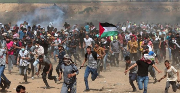 İsrail Askerleri Gazze Sınırındaki 10 Filistinliyi Yaraladı