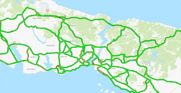 İstanbul trafiği Ramazan Bayramı tatiliyle "Yeşile" büründü!