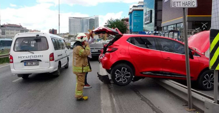 İstanbul'da akılalmaz kaza! Fren yerine gaza basınca başına gelmeyen kalmadı