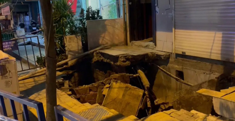 İstanbul’da bir binada çökme meydana geldi: Apartman tahliye edildi