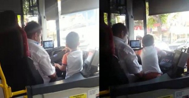 İstanbul’da Çocuğa Otobüs Kullandıran Şoför Yakalandı