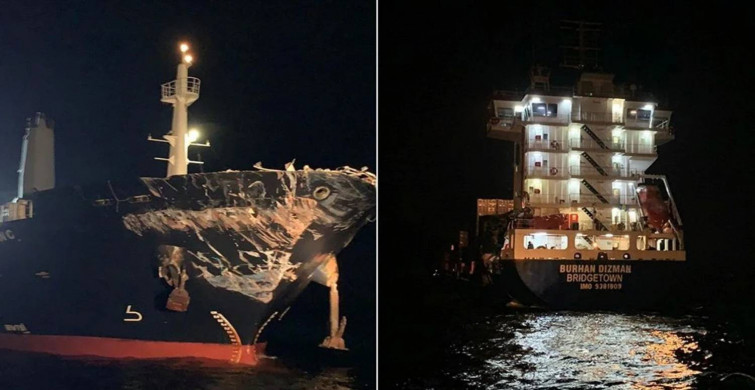 İstanbul’da korku dolu anlar: Boğazda iki gemi çarpıştı