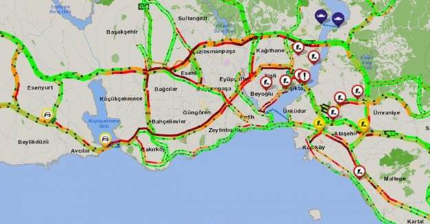 İstanbul'da Trafik Yoğunluğu Yüzde 60'a Ulaştı!