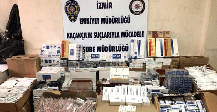 İzmir'de 7 Bin 200 Paket Kaçak Sigara Ele Geçirildi