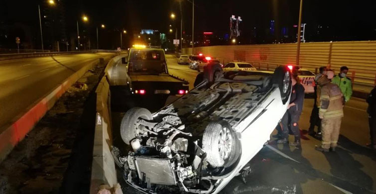 İzmir’de Otomobil Takla Attı: 1 Yaralı