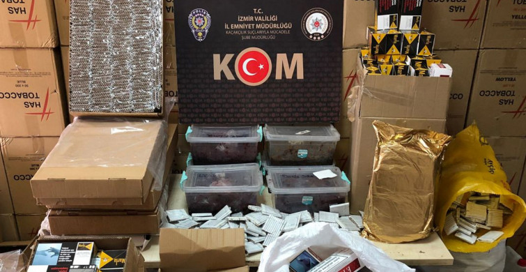 İzmir'de Piyasa Değeri 6 Milyon Değerinde Kaçak Ürün Yakalandı!