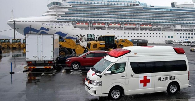 Japonya'da Karantinadaki Gemide 70 Kişide Daha Korona Virüs Tespit Edildi