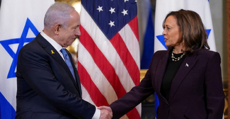 Kamala Harris bayrağı devraldı: Gazze katliamcısı Netanyahu ile görüştü