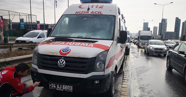 Kartal'da Ambulansta Yangın Çıktı 