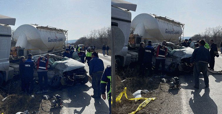 Kırklareli’nde Korkunç Kaza! Otomobil ile TIR Birbirine Girdi: 3 Kişi Hayatını Kaybetti