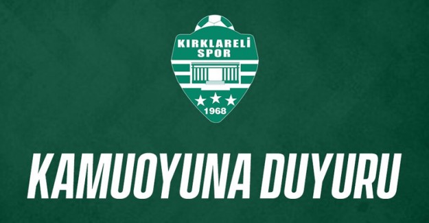Kırklarelispor'dan Fenerbahçe Karşılaşması Bileti Açıklaması!