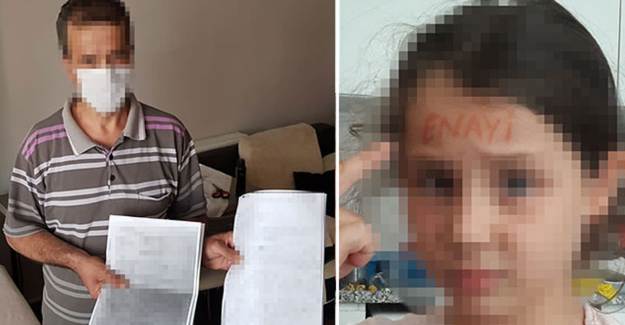 Kızının Alnına 'Enayi' Yazıp Fotoğrafını Gönderdi