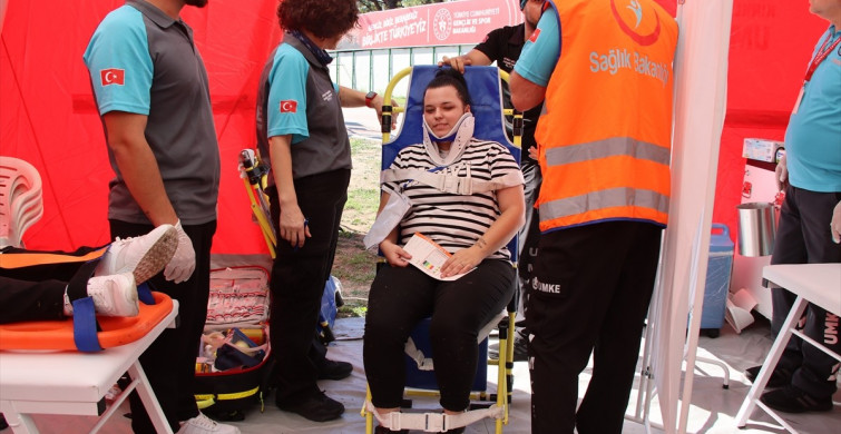 Kırklareli'nde Afet Sağlık Grubu Tatbikatı Gerçekleştirildi