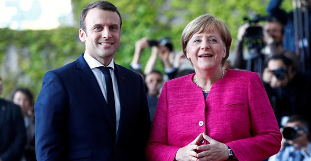 Macron'dan Merkel'e Karar Tebriği