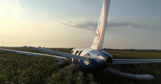 Martı Sürüsüne Çarpan Yolcu Uçağı Tarlaya İniş Yaptı
