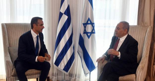 Miçotakis, Netanyahu ile İsrail'de Görüştü