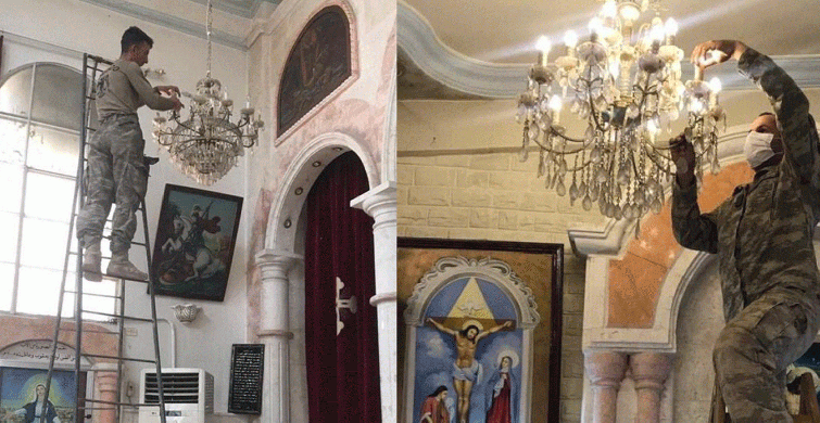 MSB Paylaştı: TSK, Martuma Süryani Ortodoks Kilisesi'ni Onardı