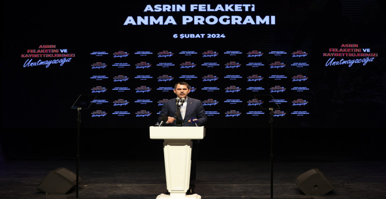 Murat Kurum "Asrın Felaketi Anma Programı"nda konuştu: ”Bu aziz milletle gece gündüz çalışacağız."