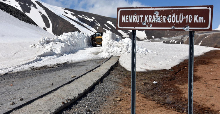 Nemrut Dağı'nda Karla Mücadele 3 Gün Boyunca Sürecek