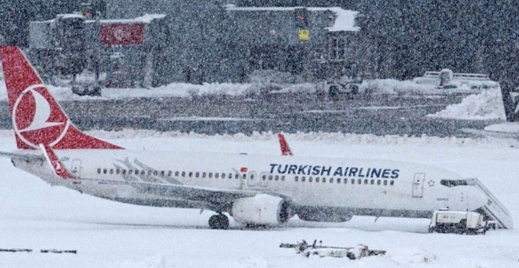 Olumsuz hava şartları nedeniyle THY 238 uçak seferini iptal etti