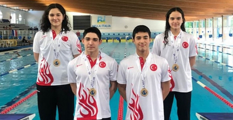 Paletli Yüzme Genç Milli Takımı İtalya'da Dünya Şampiyonu Oldu