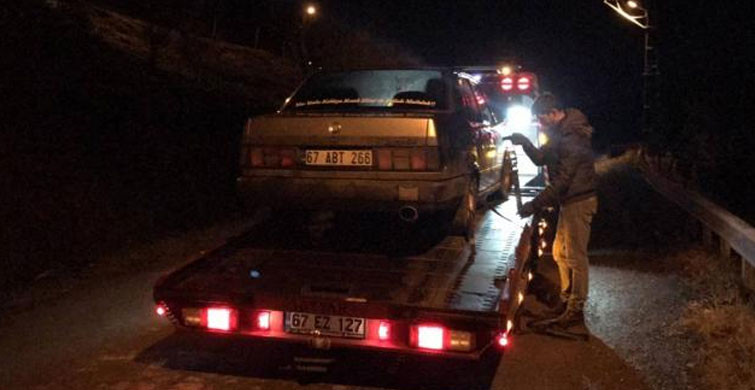 Polisten Kaçmaya Çalışan Otomobil Su Kanalına Düştü