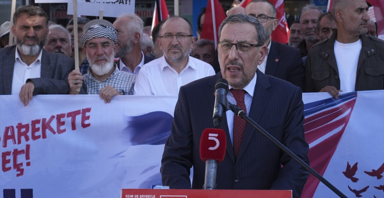 Saadet Partisi, İsrail'e Karşı Protesto Düzenledi