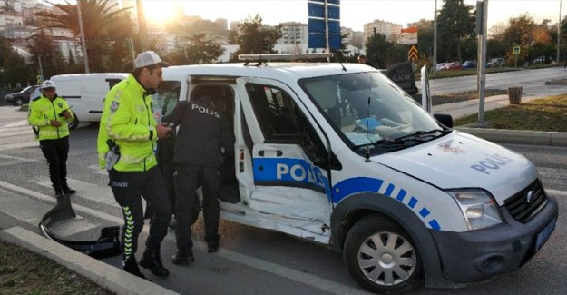 Samsun'da Polis Aracı Kaza Yaptı! Yaralılar Var