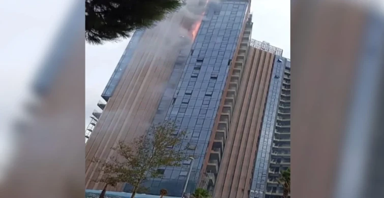 Sarıyer'de otel inşaatında yangın çıktı