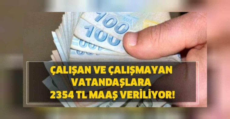SGK’dan 18-75 yaş arası başvurana 1.084 – 1.298- 2.354 TL para yardımı!