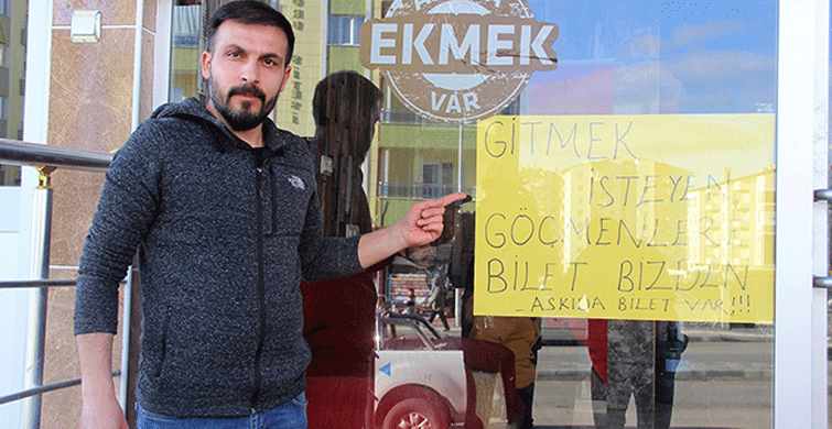 Sivas'ta Avrupa'ya Gitmek İsteyen Mülteciler İçin Askıda Bilet Kampanyası