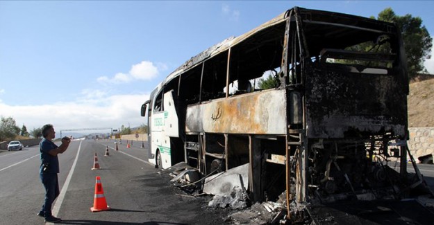 Sivas'ta Otobüs Yangını
