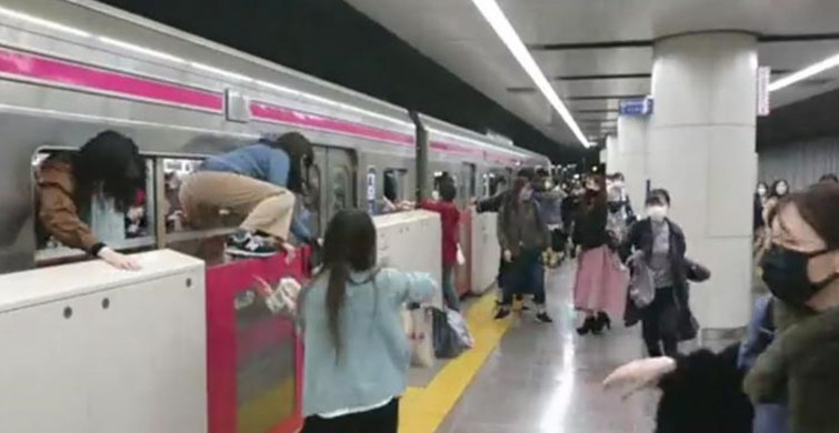 Son Dakika! Tokyo'da Bıçaklı Saldırgan Treni Yaktı!