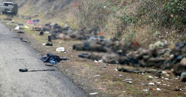 Şuşa'da Onlarca Ermeni Askerin Cesedi Görüntülendi