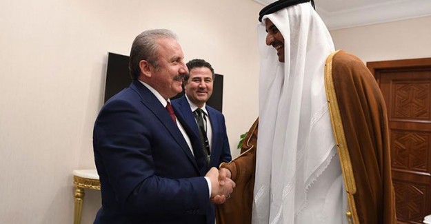 TBMM Başkanı Şentop Katar Emiri ile Görüştü