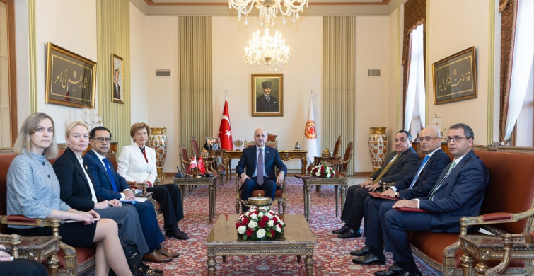 TBMM Başkanı Kurtulmuş, Letonya Dışişleri Bakanı Braze'yi Ağırladı