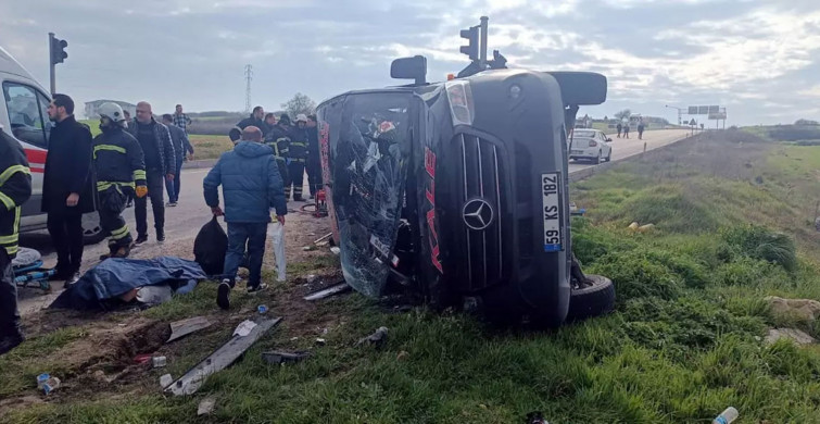 Tekirdağ’da feci kaza: 5 ölü 10 yaralı!