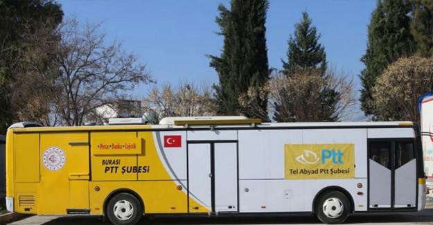 Tel Abyad'da Mobil PTT Şubesi
