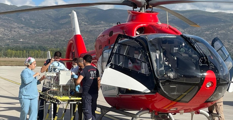 Tokat'ta 22 Günlük Bebek Ambulans Helikopterle Ankara'ya Sevk Edildi