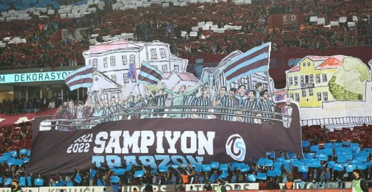 Trabzonspor Beşiktaş  maçı derbi koreografisi