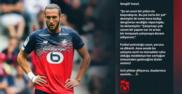 Trabzonspor'dan Yusuf Yazıcı'ya Geçmiş Olsun Mesajı