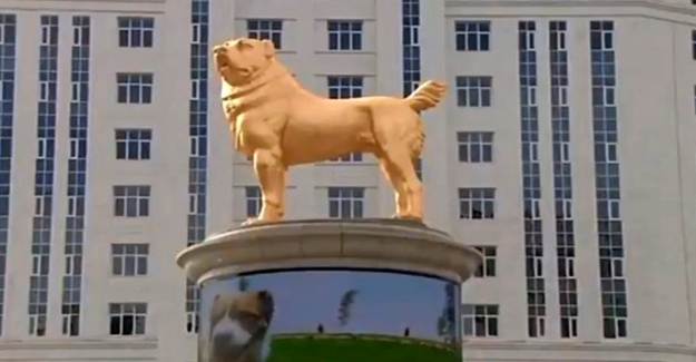 Türkmenistan Cumhurbaşkanı, Aşkabat'a Köpeğinin Heykelini Dikti