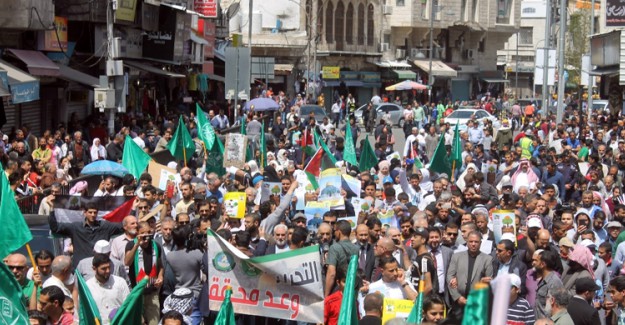 Ürdün Halkı Gazze ve Kudüs İçin Yürüdü