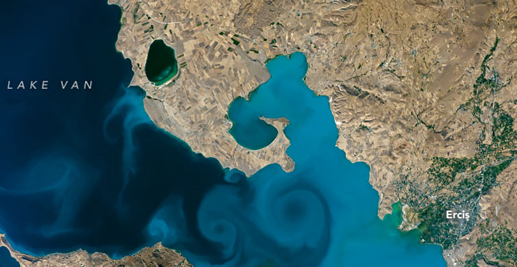 Van Gölü'nün Uzaydan Çekilen Fotoğrafı NASA'nın Favorileri Arasında!