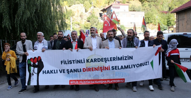 Van ve Bitlis'te Gazze İçin Protestolar Düzenlendi