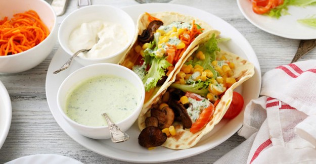 Vejetaryenler İçin Mantar Taco Tarifi