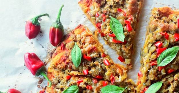 Yeşil Mercimek Ve Tam Buğday Unlu Pizza Tarifi